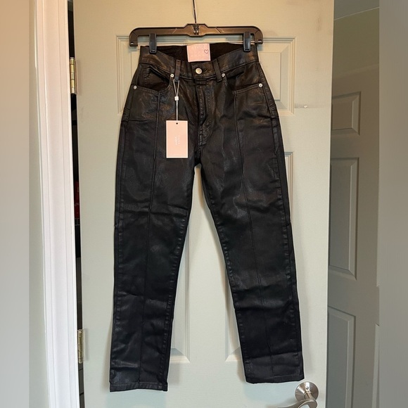 Revice Denim Black Coated Star Jeans Cropped - Picture 2 of 9